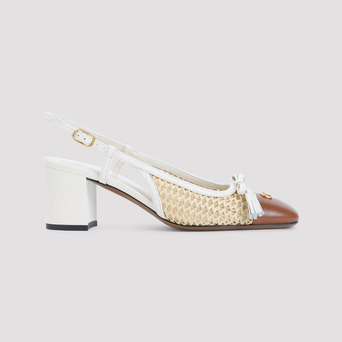 Sling Back Nude & Neutrals Leather