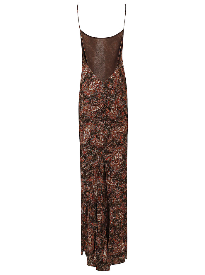 Ninfea- Maxi Slip Dress Paisley Vi Se Pm Abito