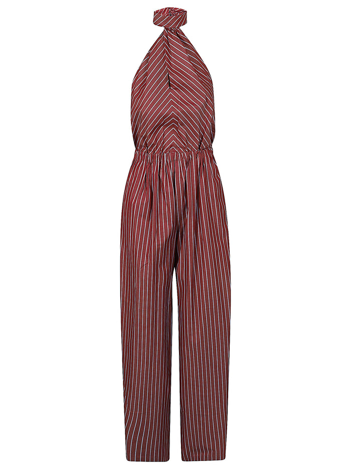 Amber- Backless Jumpsuit Pink & Purple Abito