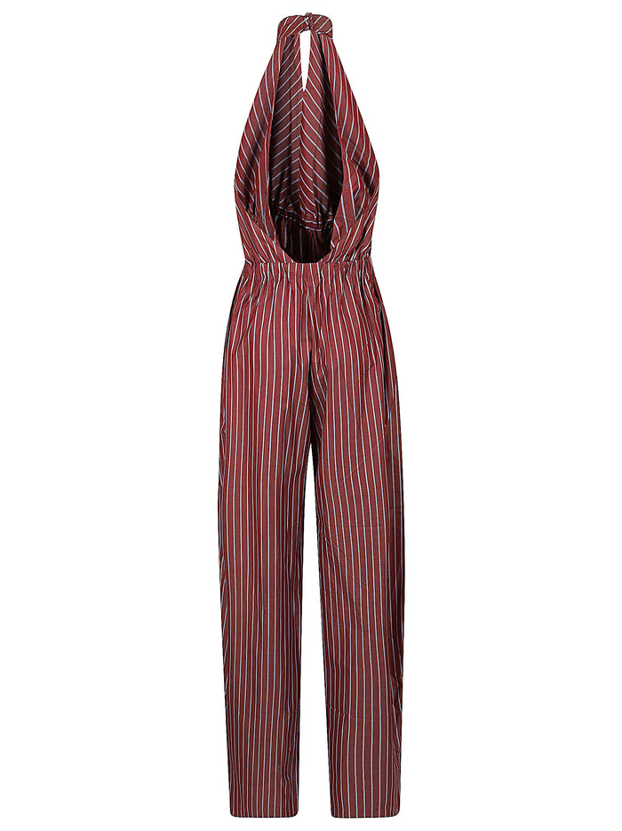 Amber- Backless Jumpsuit Pink & Purple Abito