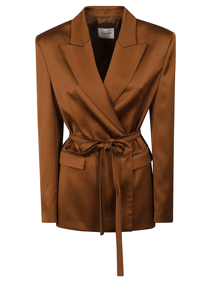 Wilder- Belted Blazer Brown