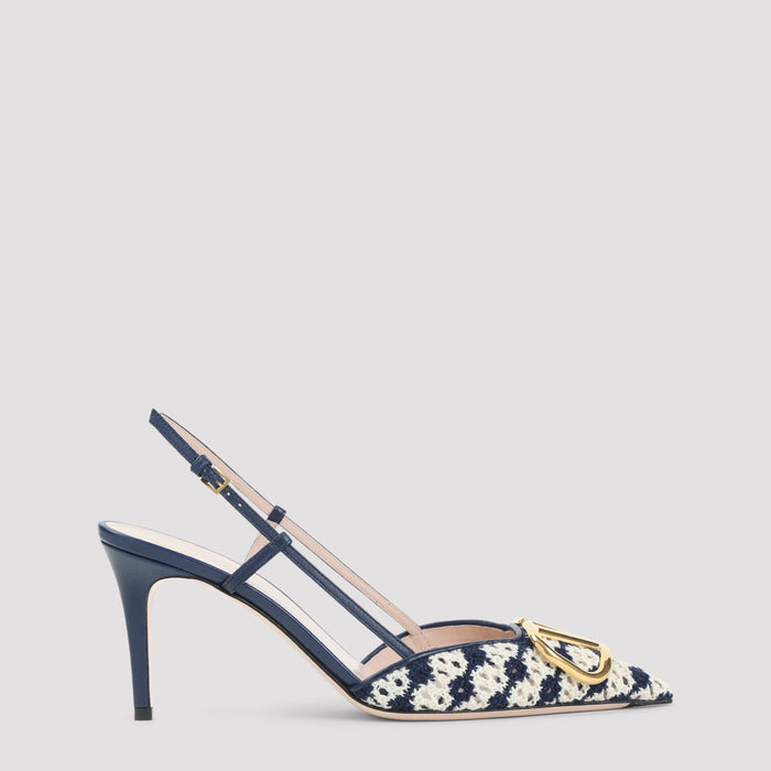 Sling Back Nude & Neutrals Cotton Polyester Shoe