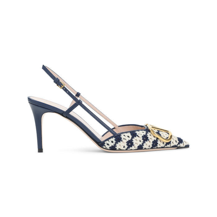 Sling Back Nude & Neutrals Cotton Polyester Shoe