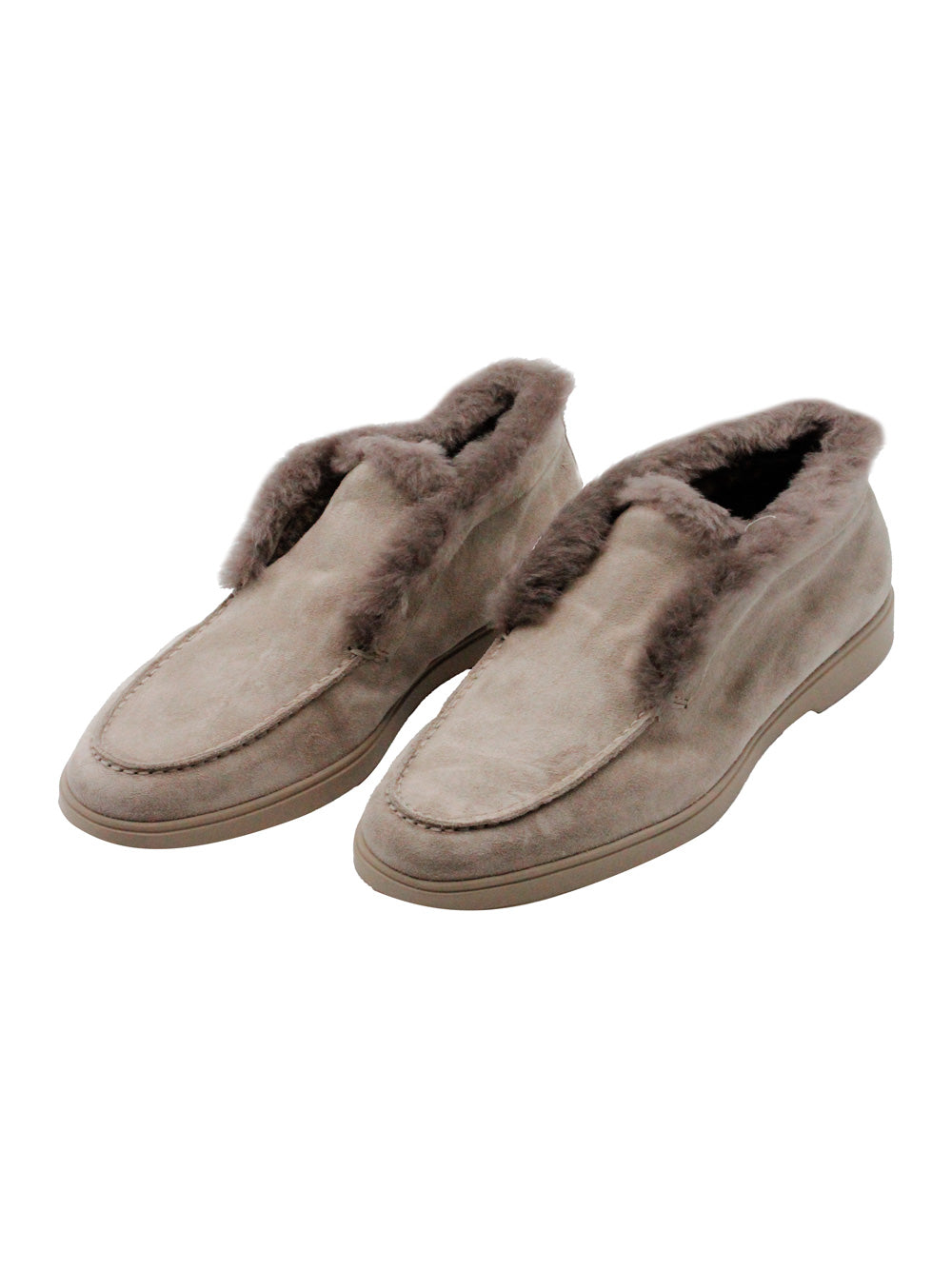 Santoni Flat Shoes Brown 100 Le