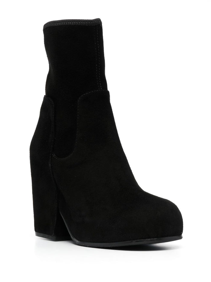 Platform Boots Black Rubber Shoe