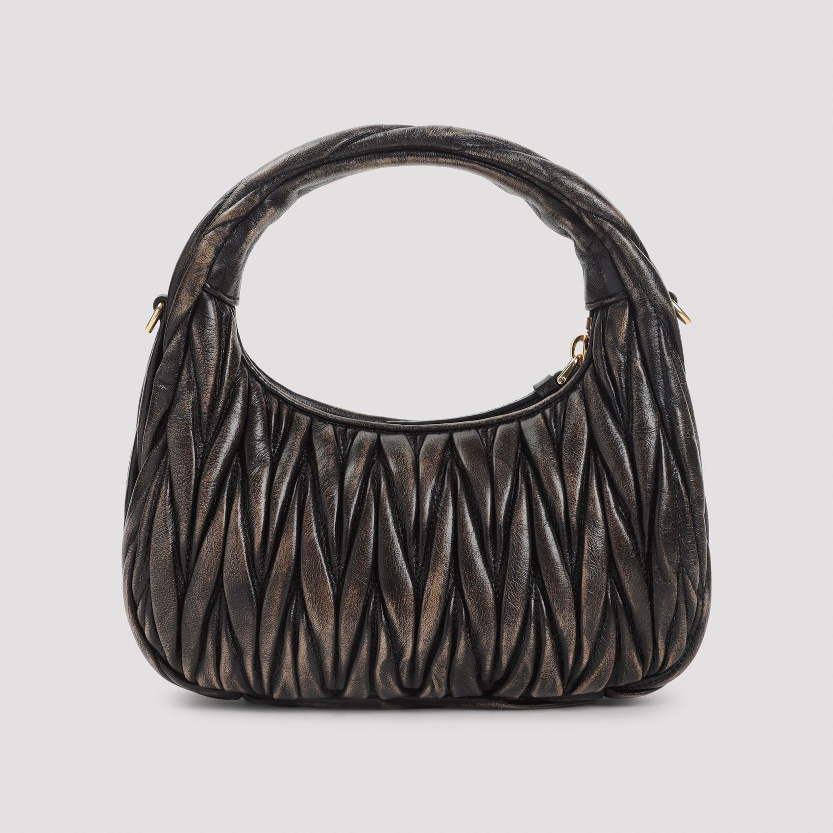Sacca Shoulder Bag Brown Calf Leather