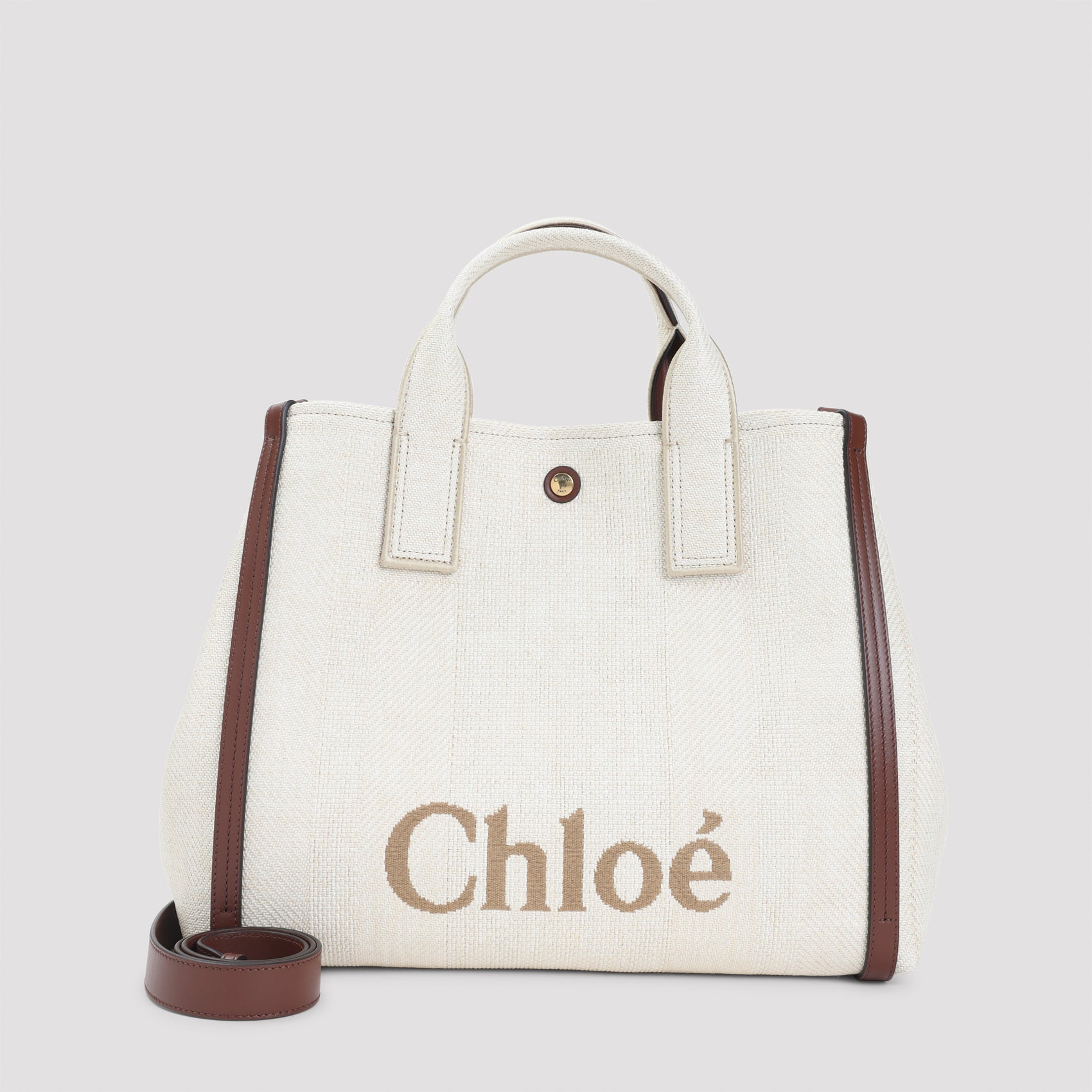 Carry Shoulder Bag Nude & Neutrals Cotton Polyamide Leather