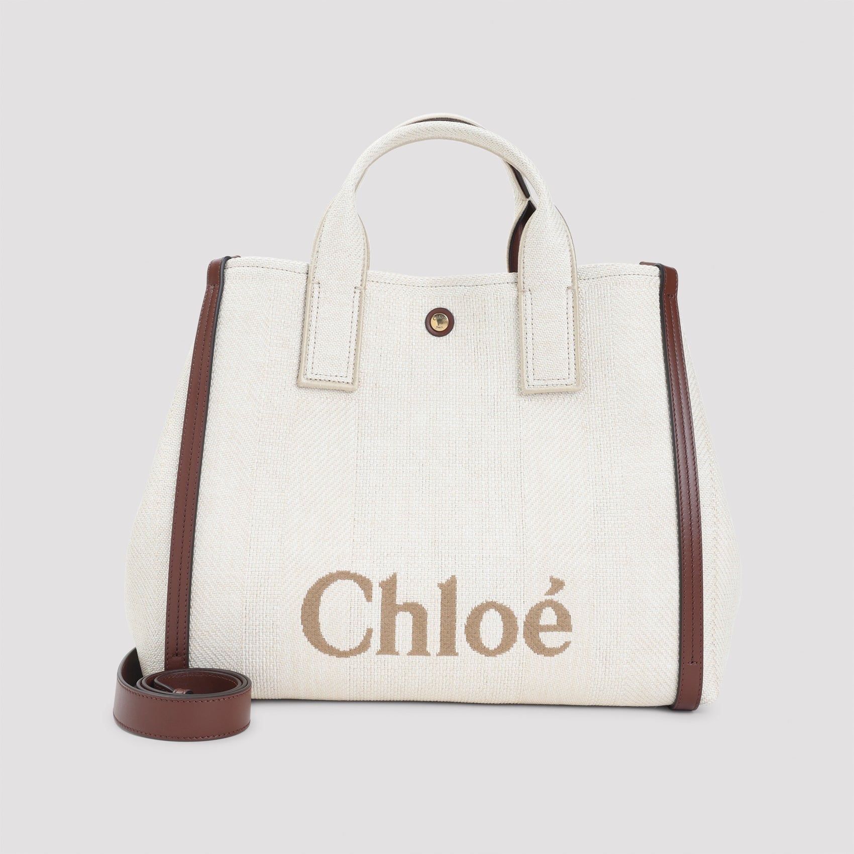 Carry Shoulder Bag Nude & Neutrals Cotton Polyamide Leather