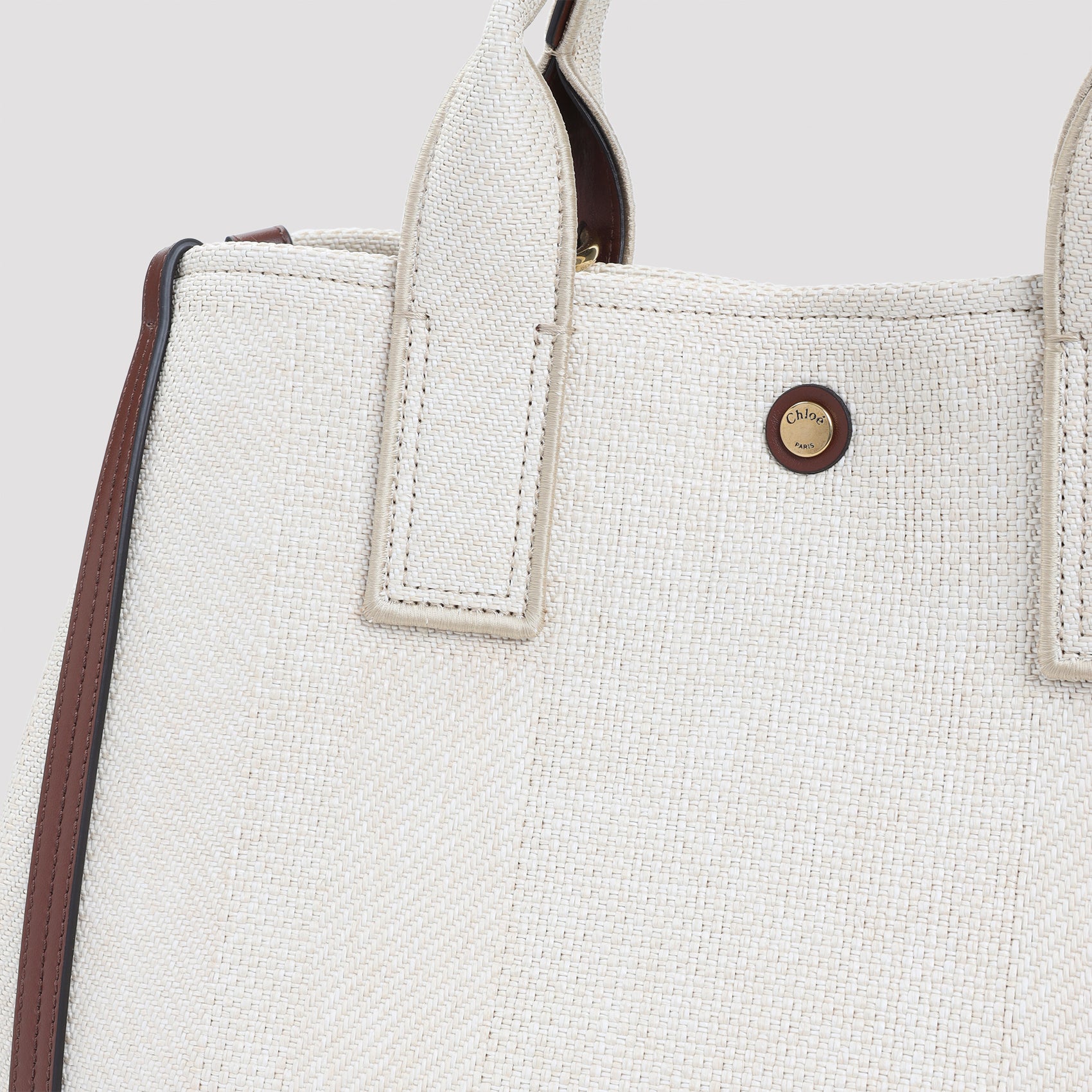 Carry Shoulder Bag Nude & Neutrals Cotton Polyamide Leather