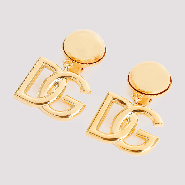 Pop Dg Earrings Metallic Brass Jewellery