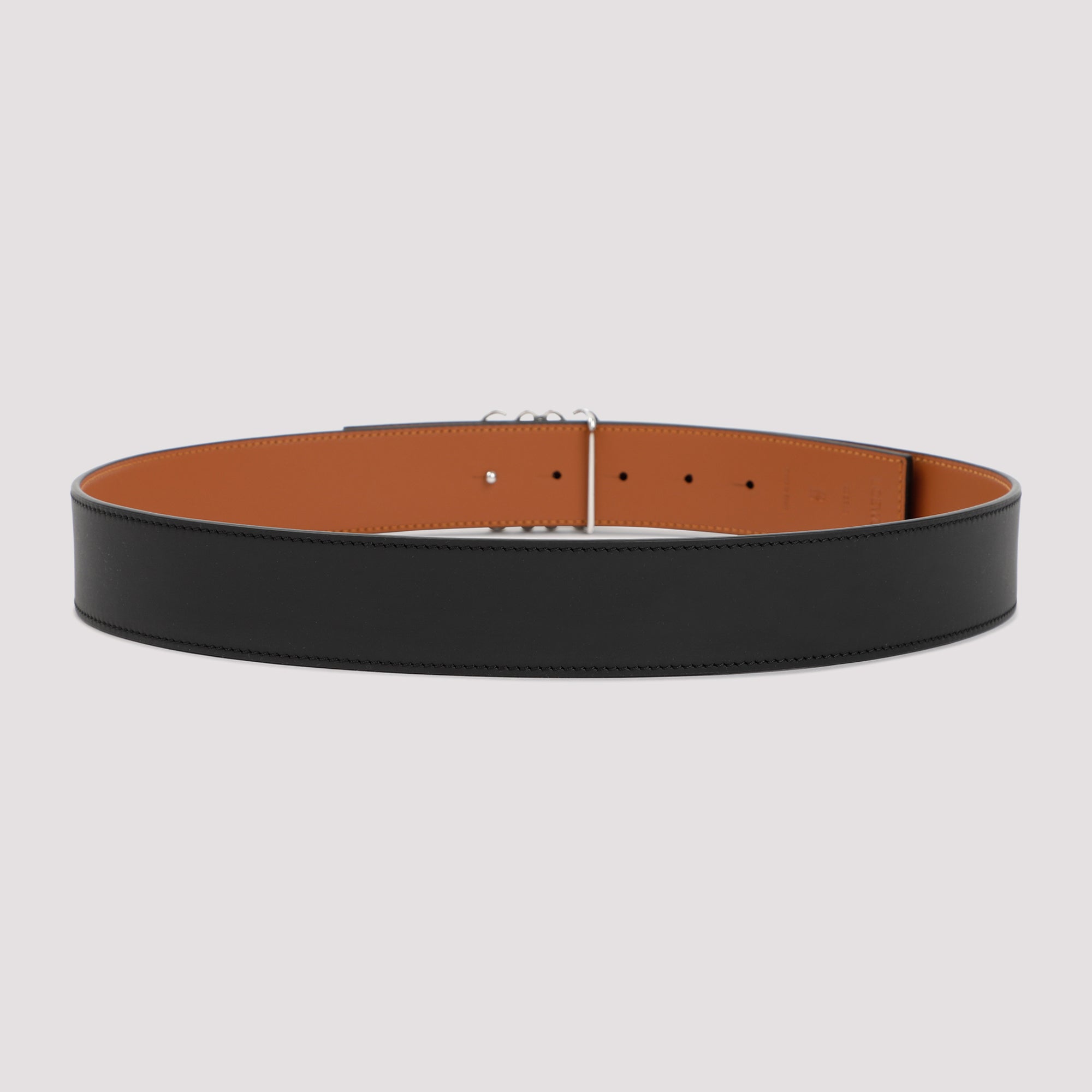 Anagram Reversible 4cm Belt Black Calf Skin