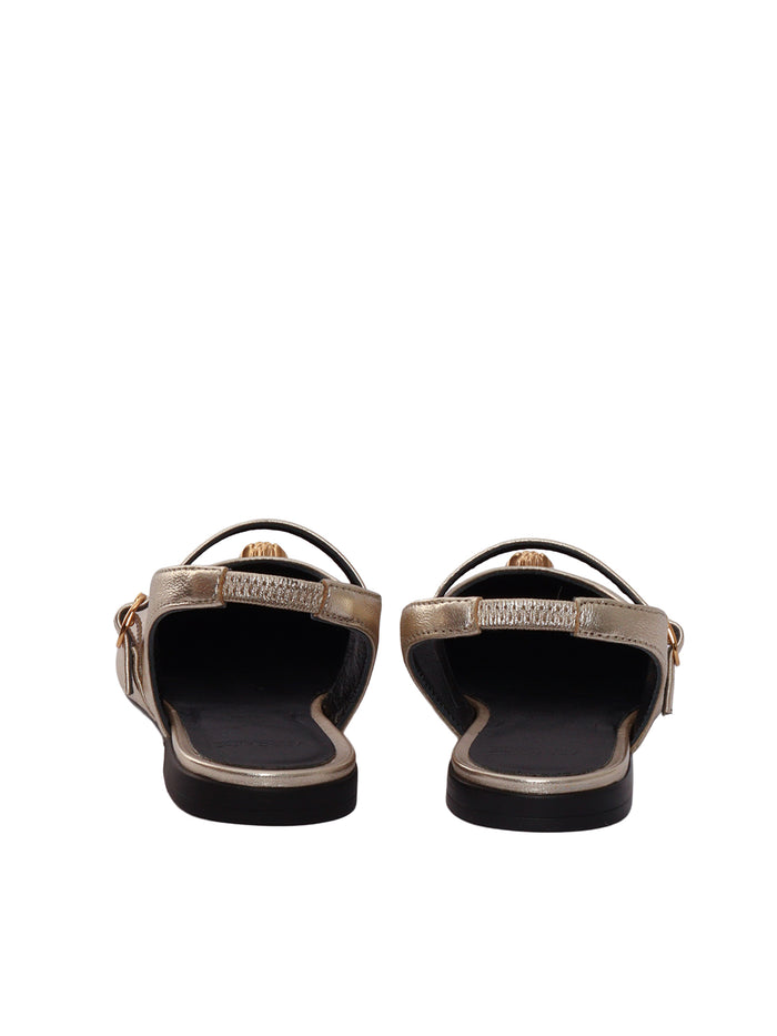 SLING BACK Gold Sandal