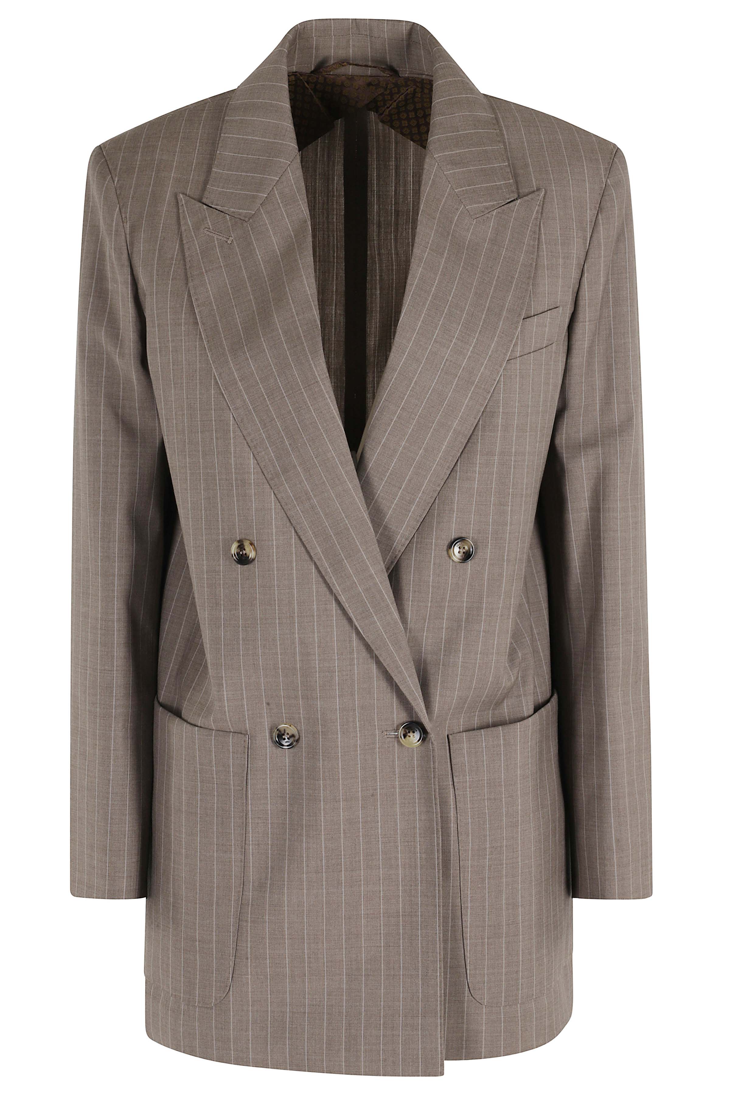 Acciaio Brown Lana Vergine; Fodera Viscosa. Blazer