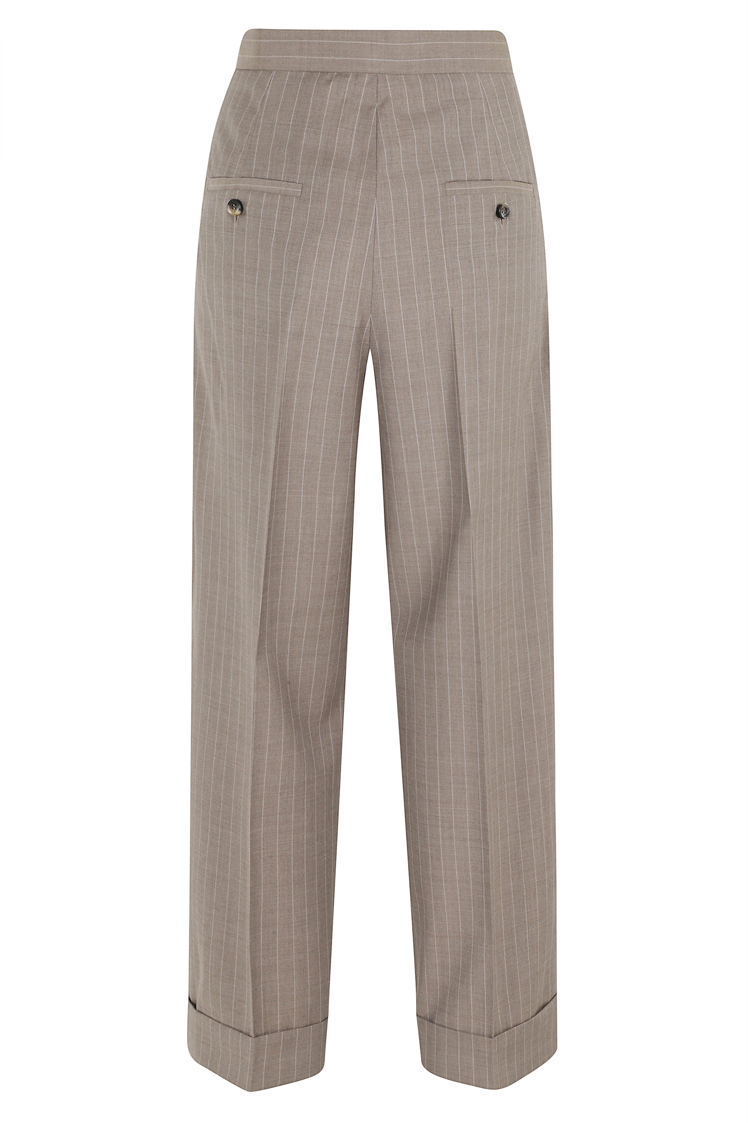 Manetta Brown Lana Vergine Pantaloni