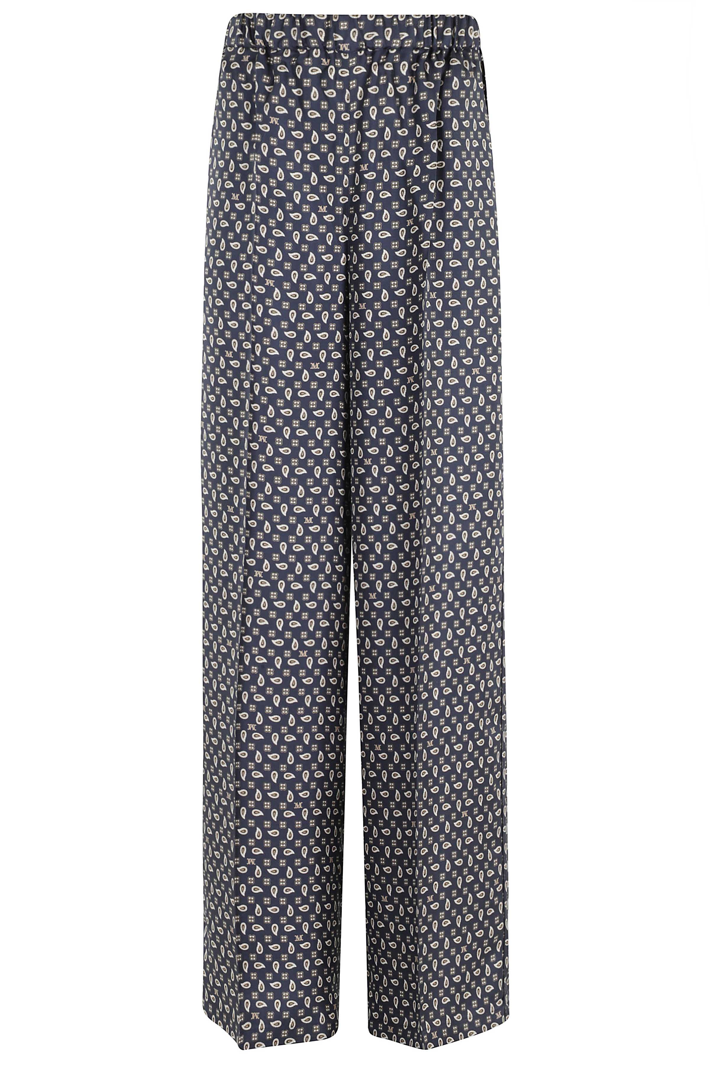 Vischio Blue Seta Pantaloni