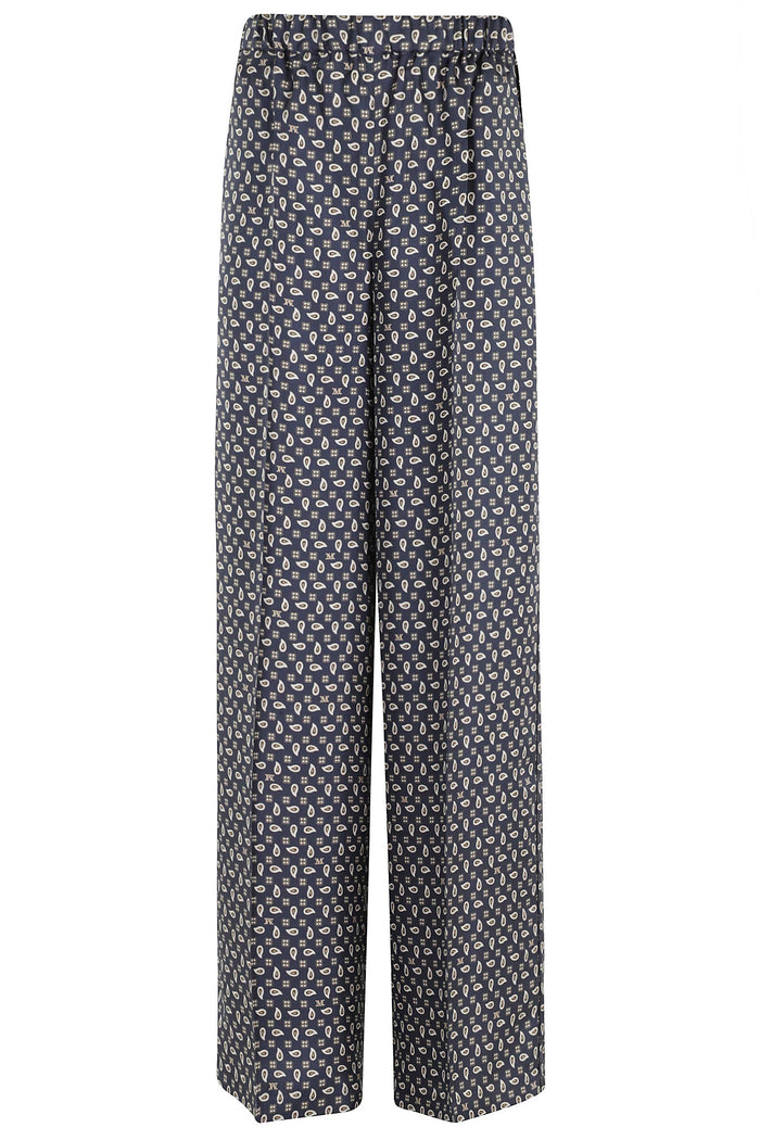 Vischio Blue Seta Pantaloni