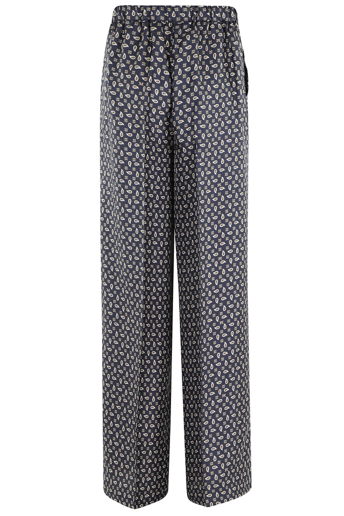 Vischio Blue Seta Pantaloni