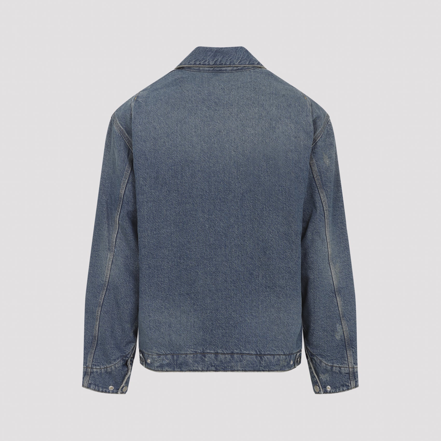 Og Detroit Jacket Blue Cotton