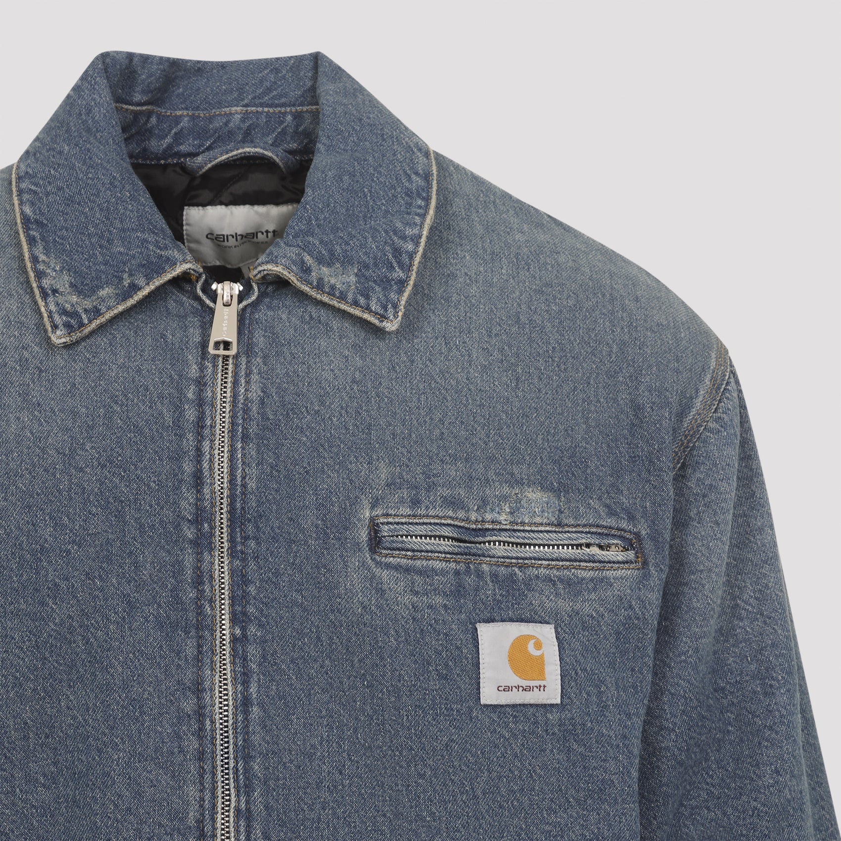 Og Detroit Jacket Blue Cotton
