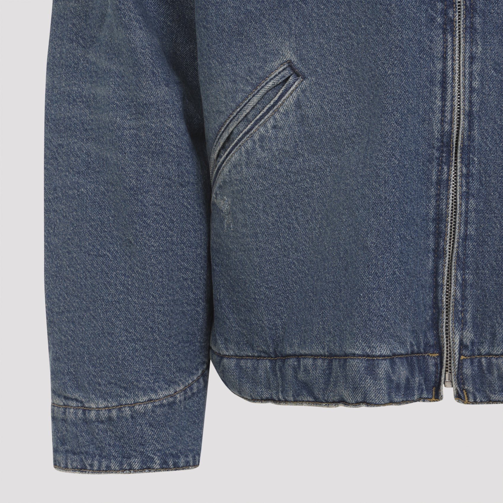 Og Detroit Jacket Blue Cotton