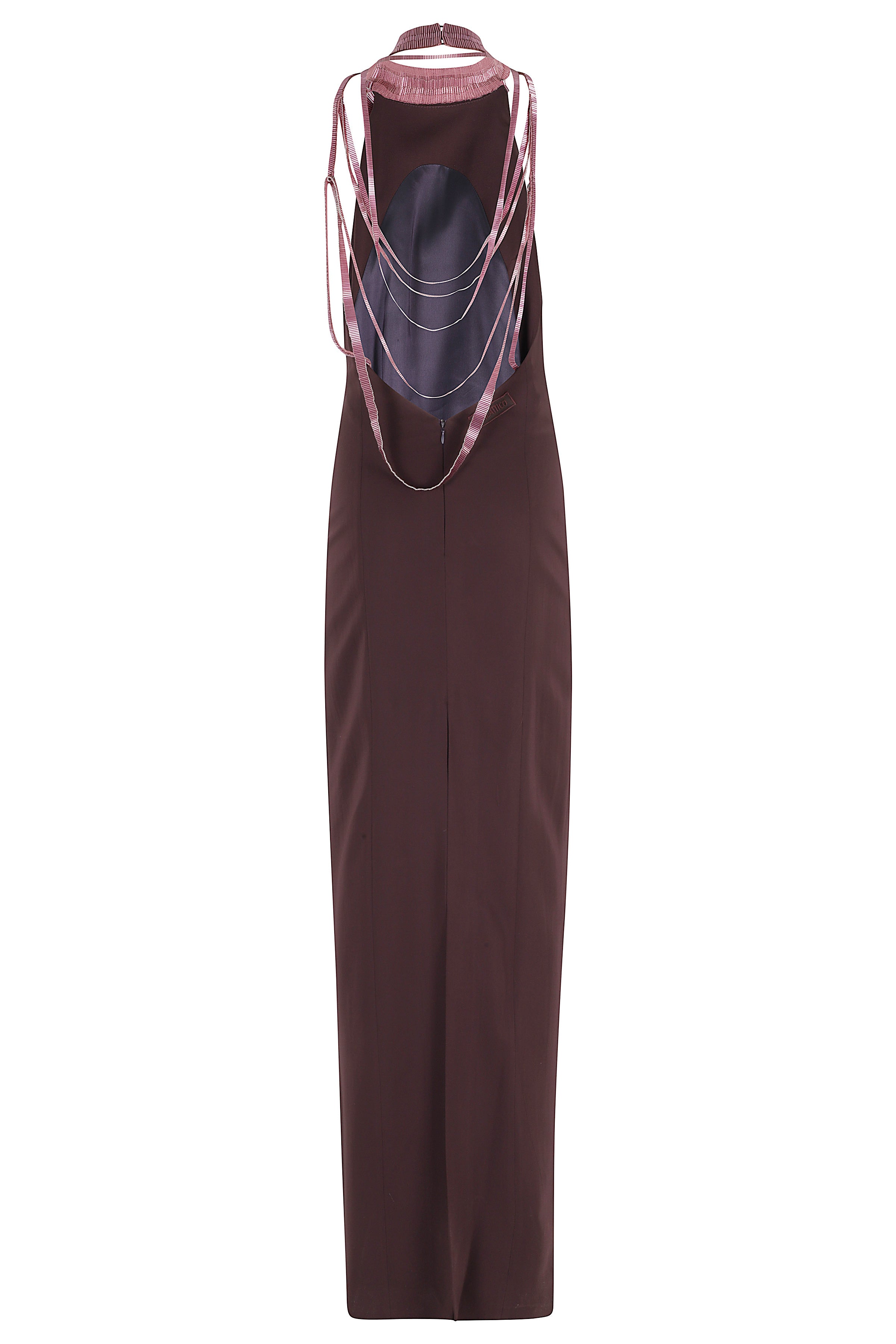 Midi Dress Pink & Purple Viscosa Abito