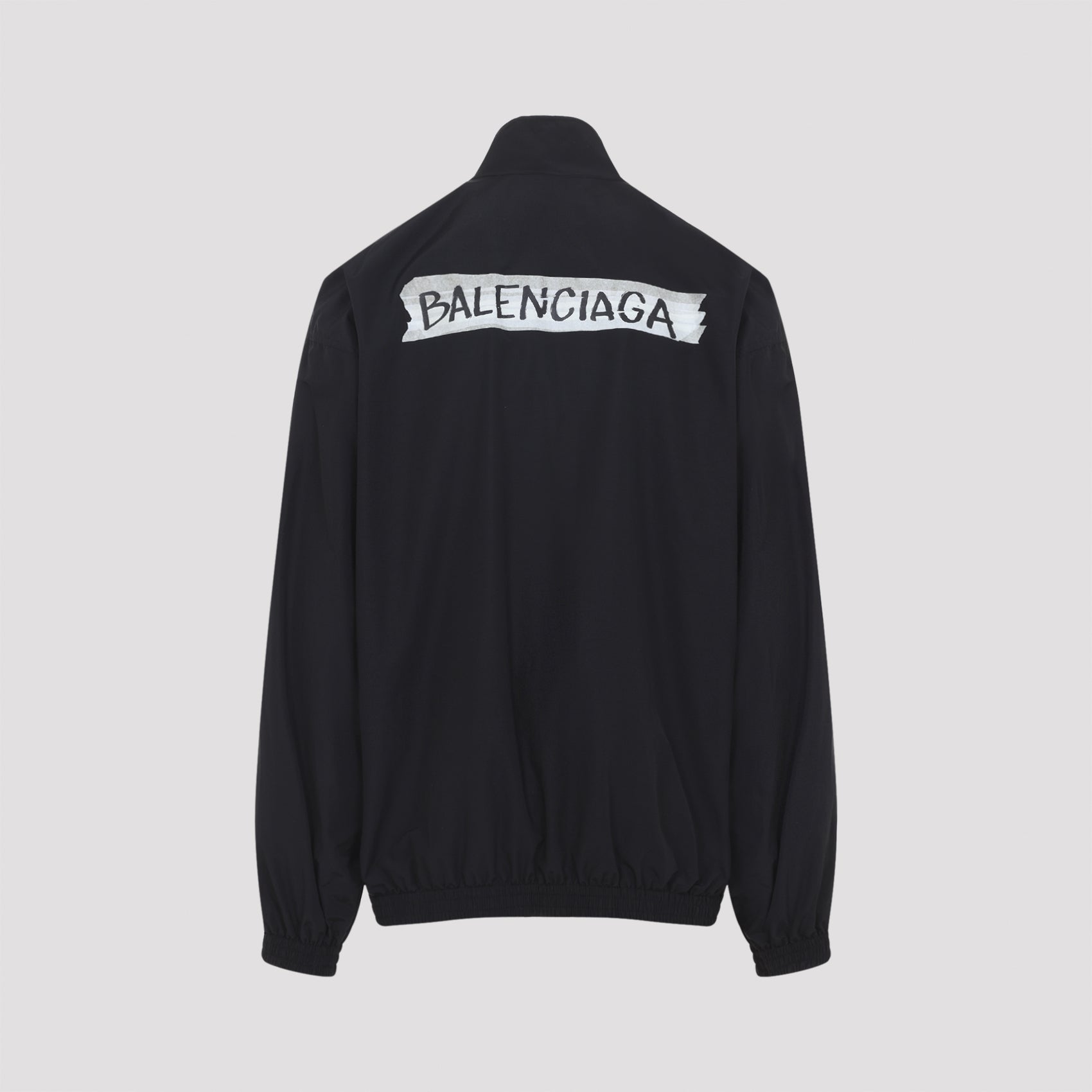 Medium Fit Jacket Black Cotton Polyamide