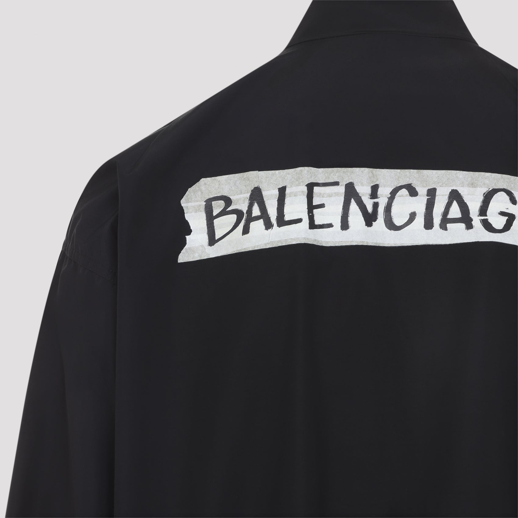 Medium Fit Jacket Black Cotton Polyamide