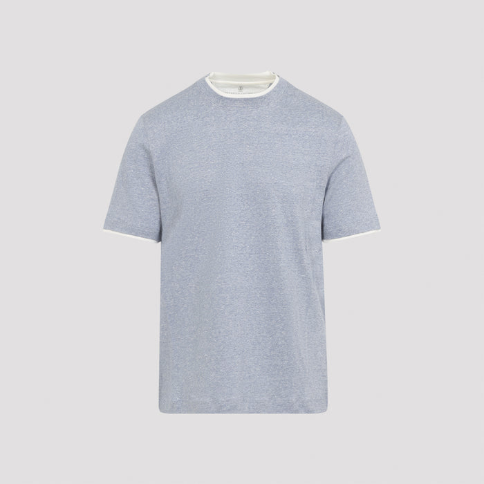 Bicolor T-shirt Blue Cotton Tshirt
