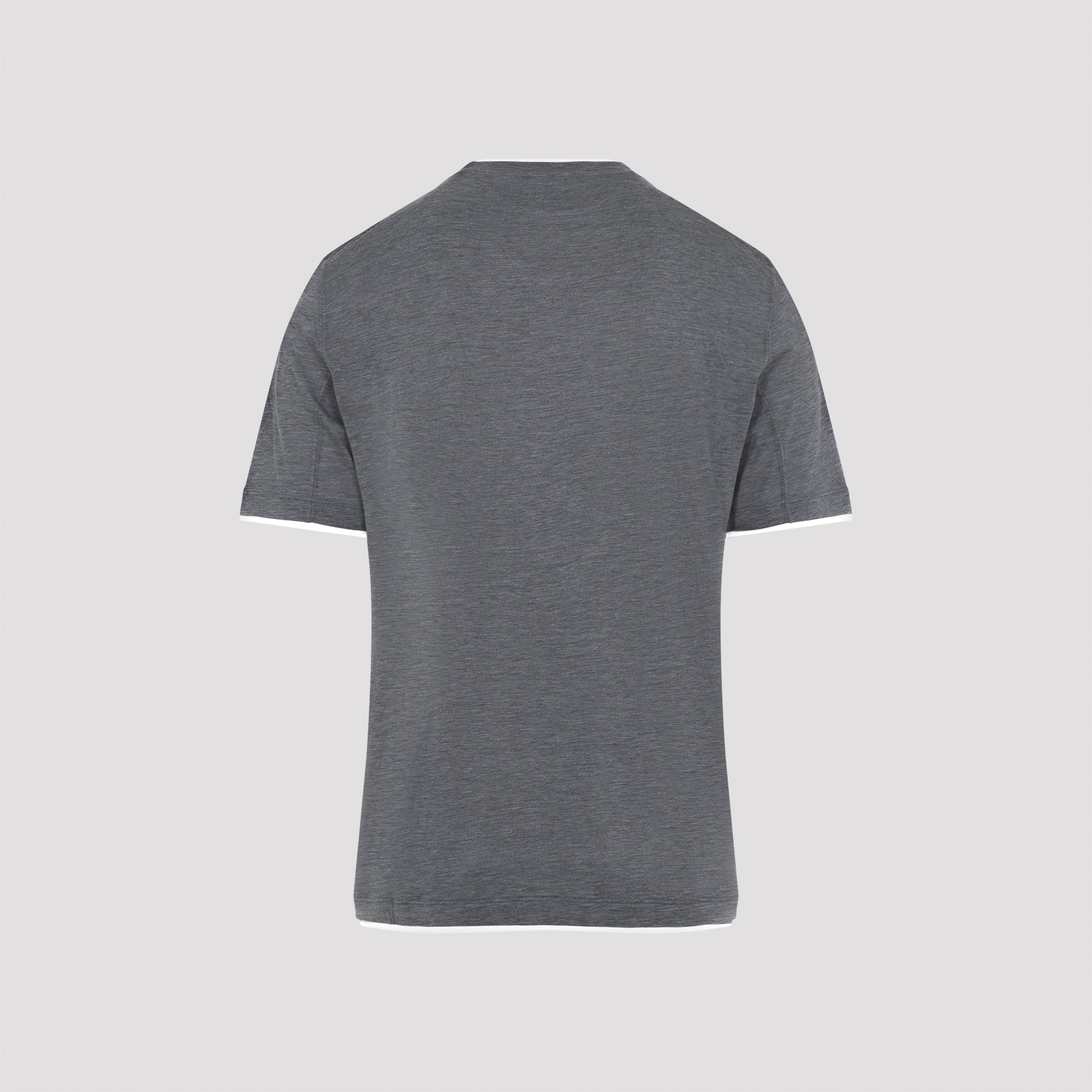 Silk T-shirt Grey Cotton Tshirt