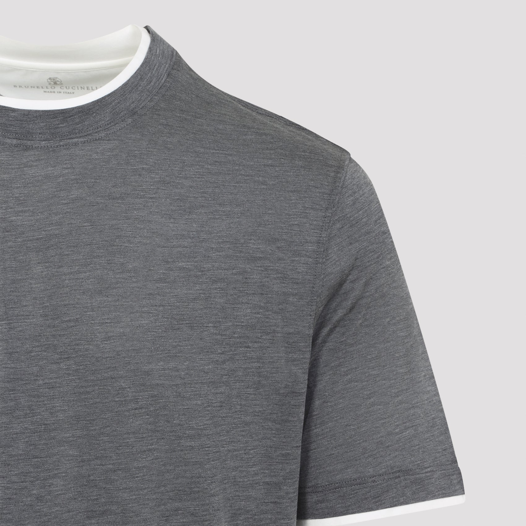 Silk T-shirt Grey Cotton Tshirt
