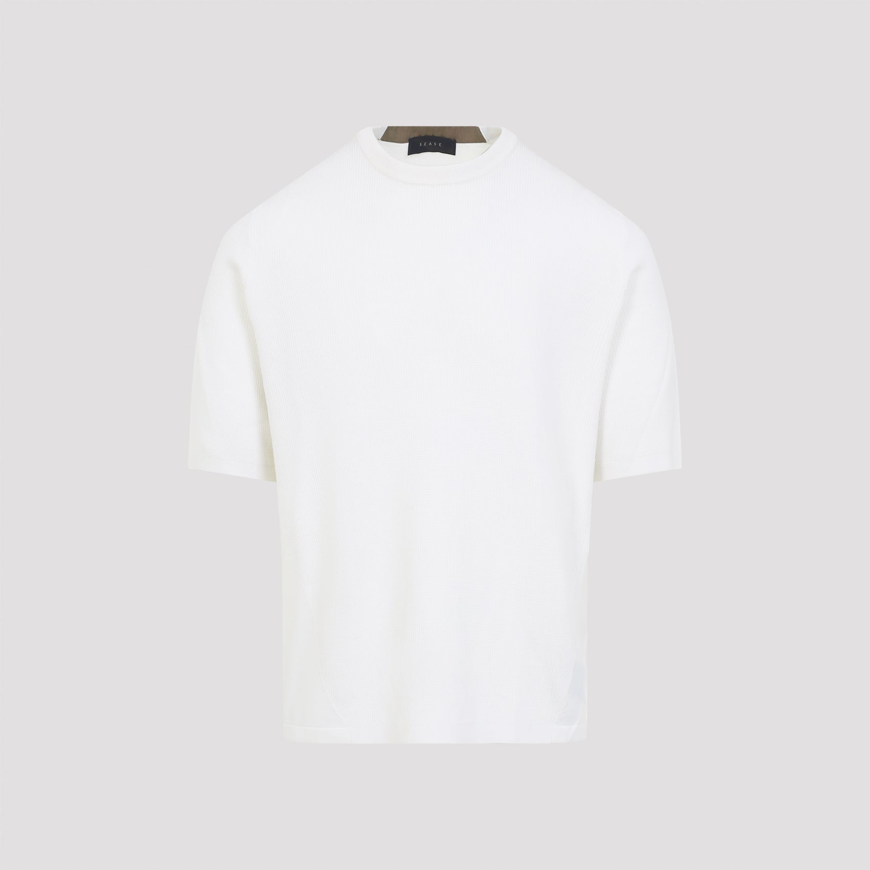 Easy Care Waffle T-shirt White Virgin Wool Tshirt