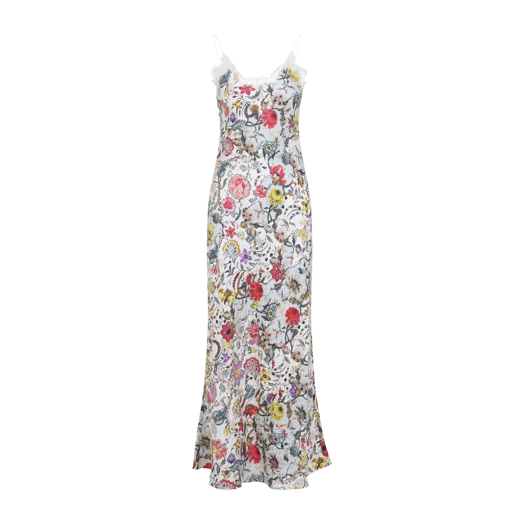 Roberto Cavalli Florentine Flowers Long Dress Silk