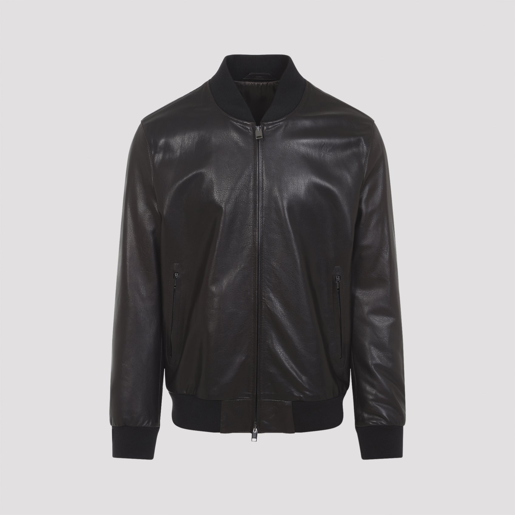 Bomber Jacket Brown Leather