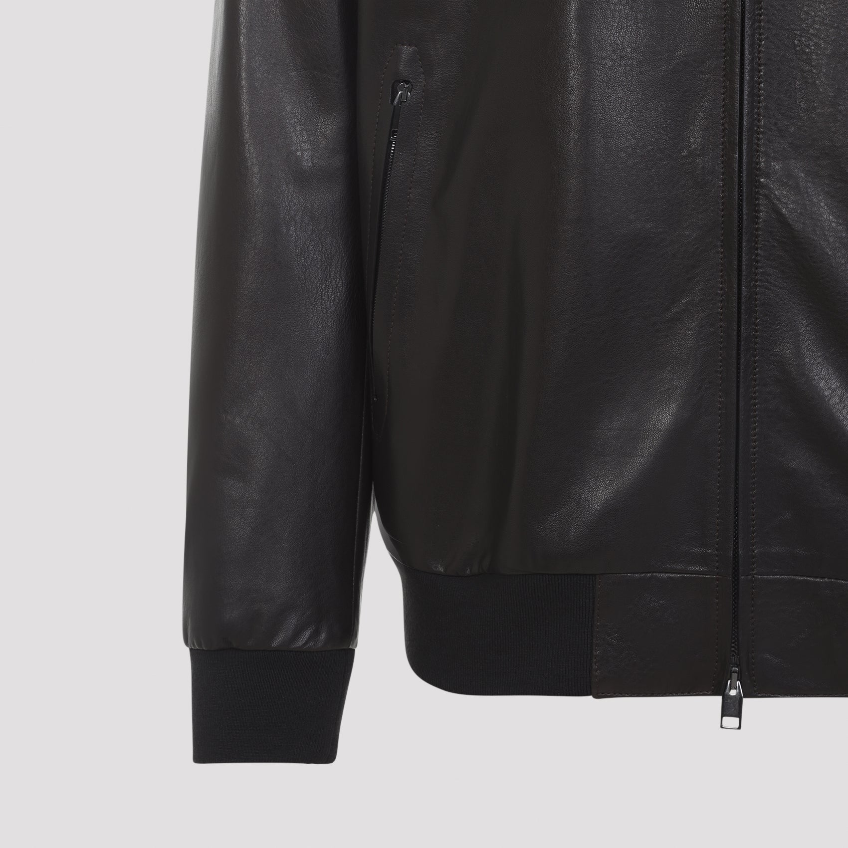 Bomber Jacket Brown Leather