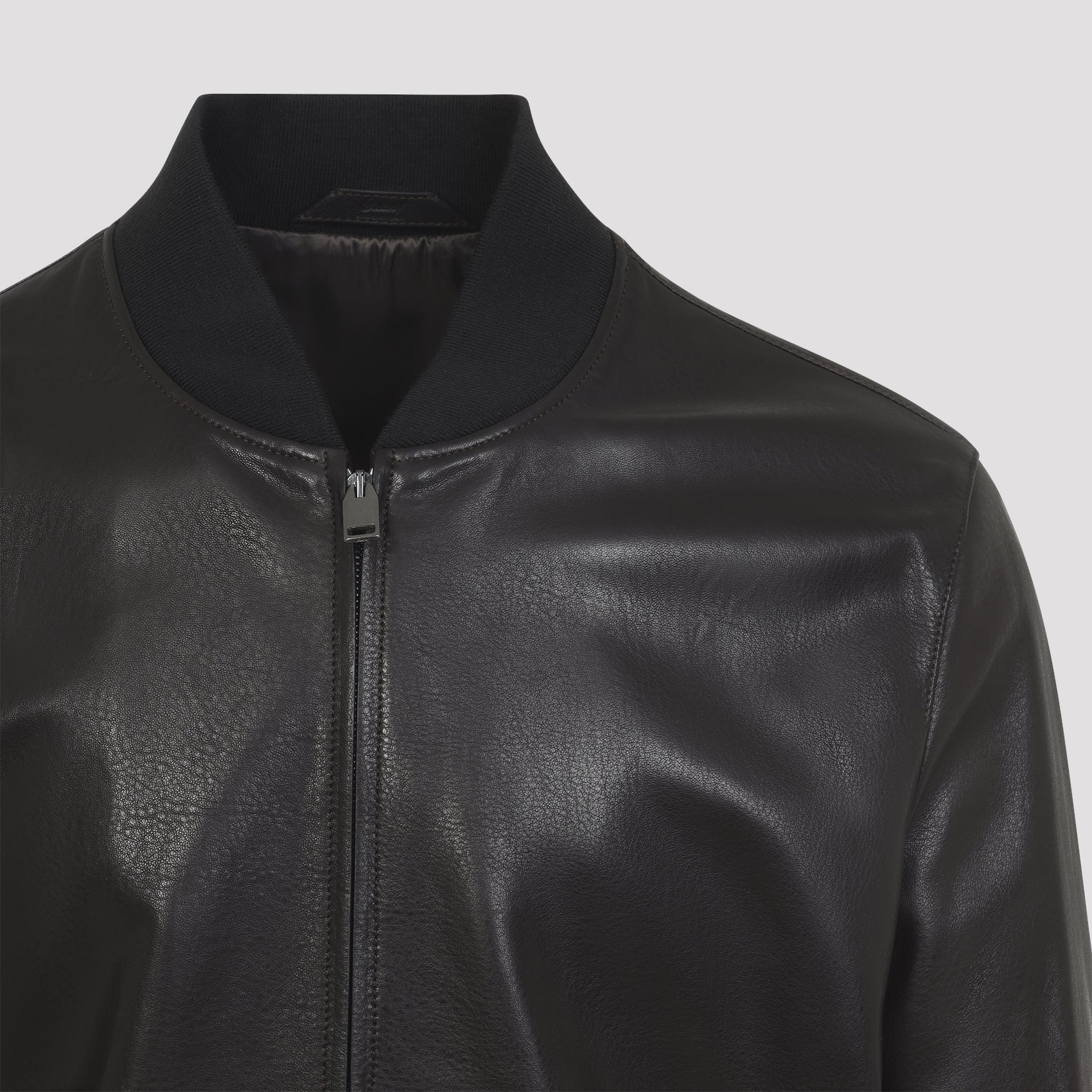 Bomber Jacket Brown Leather