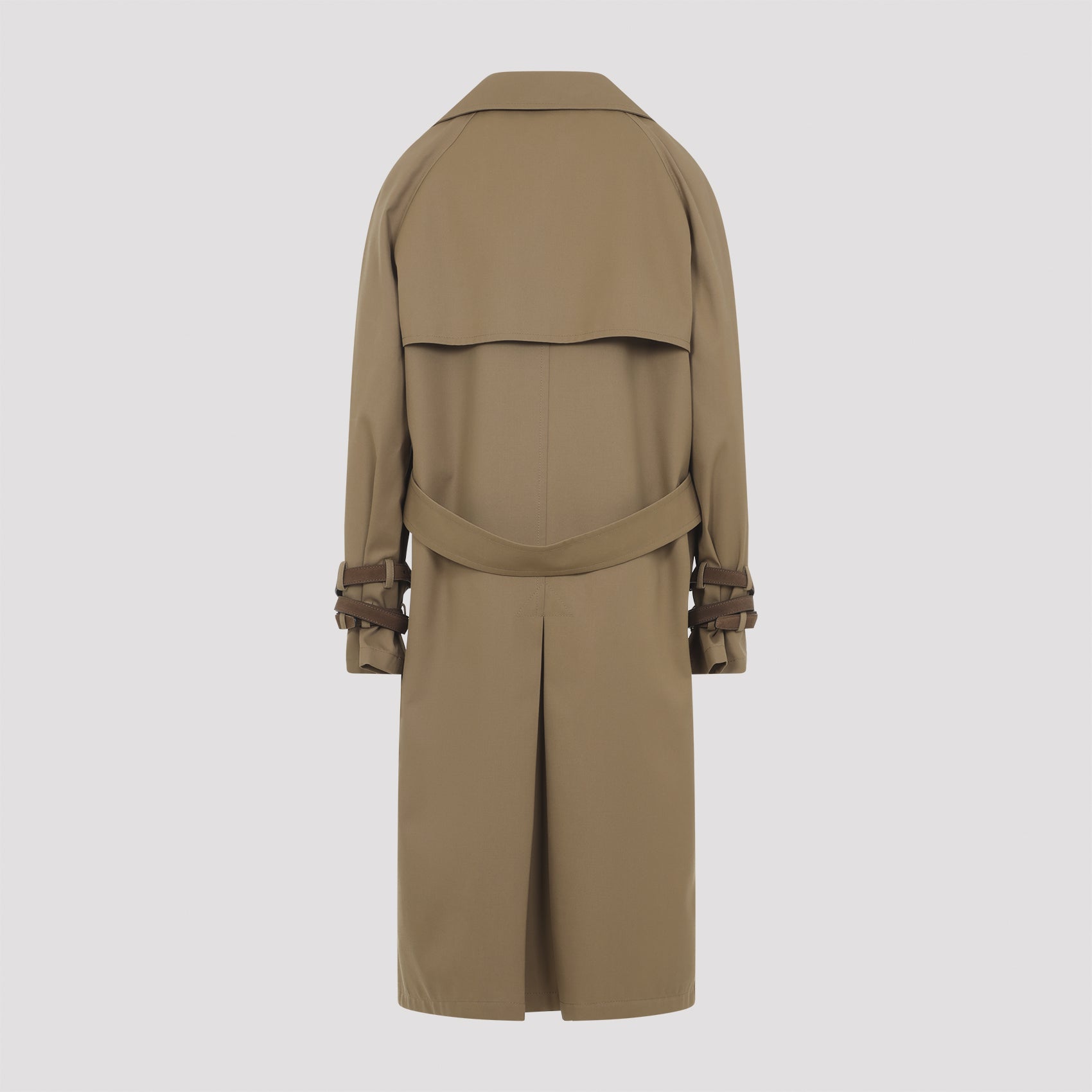 Trench Brown Polyester Cotton Coat
