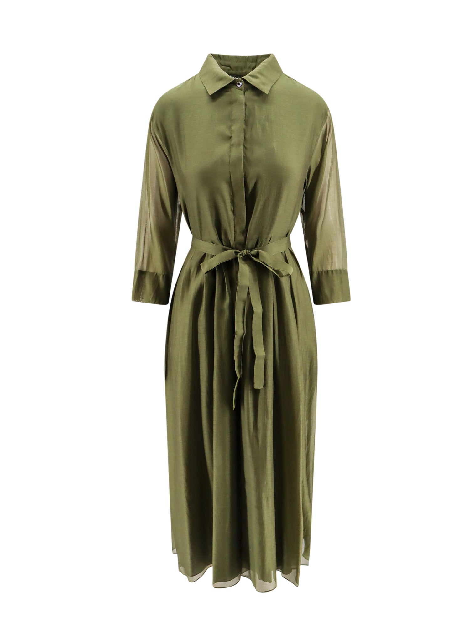 S Max Mara Dresses Green Cotone Seta
