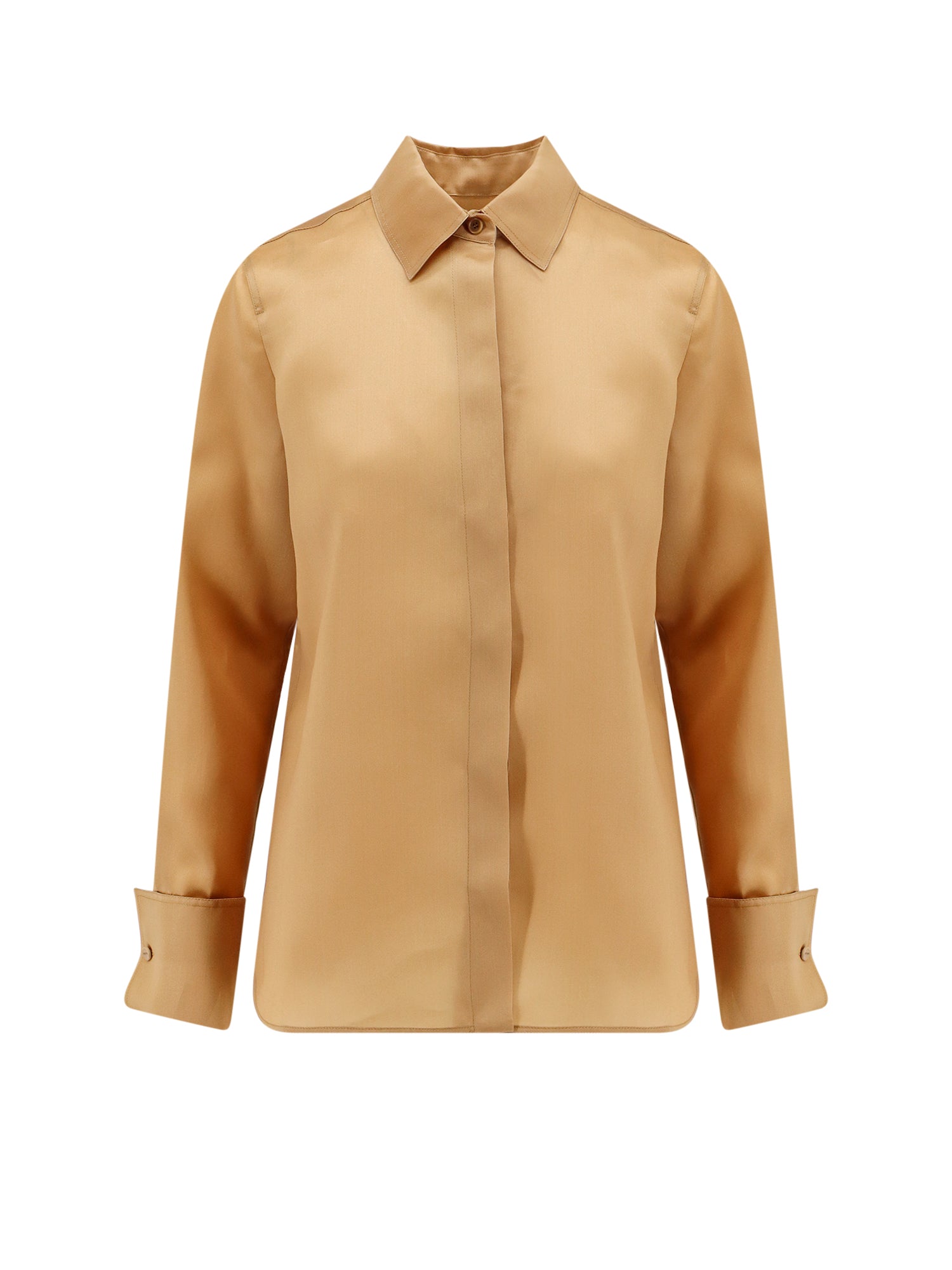 Max Mara T-shirts and Polos Brown Seta