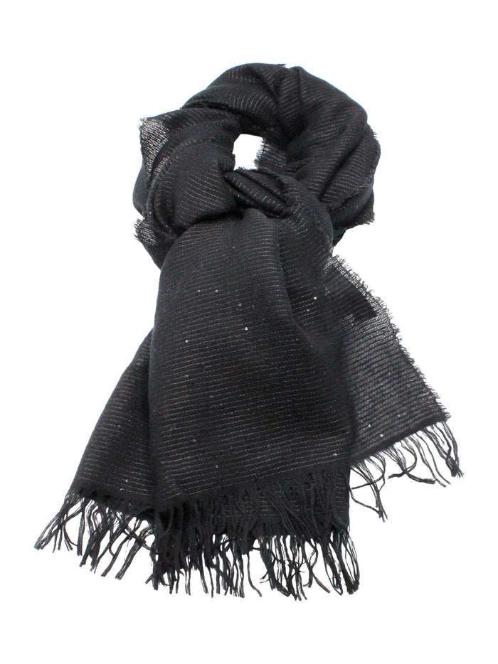 Fabiana Filippi Scarfs Black 45ws 36pa 19se
