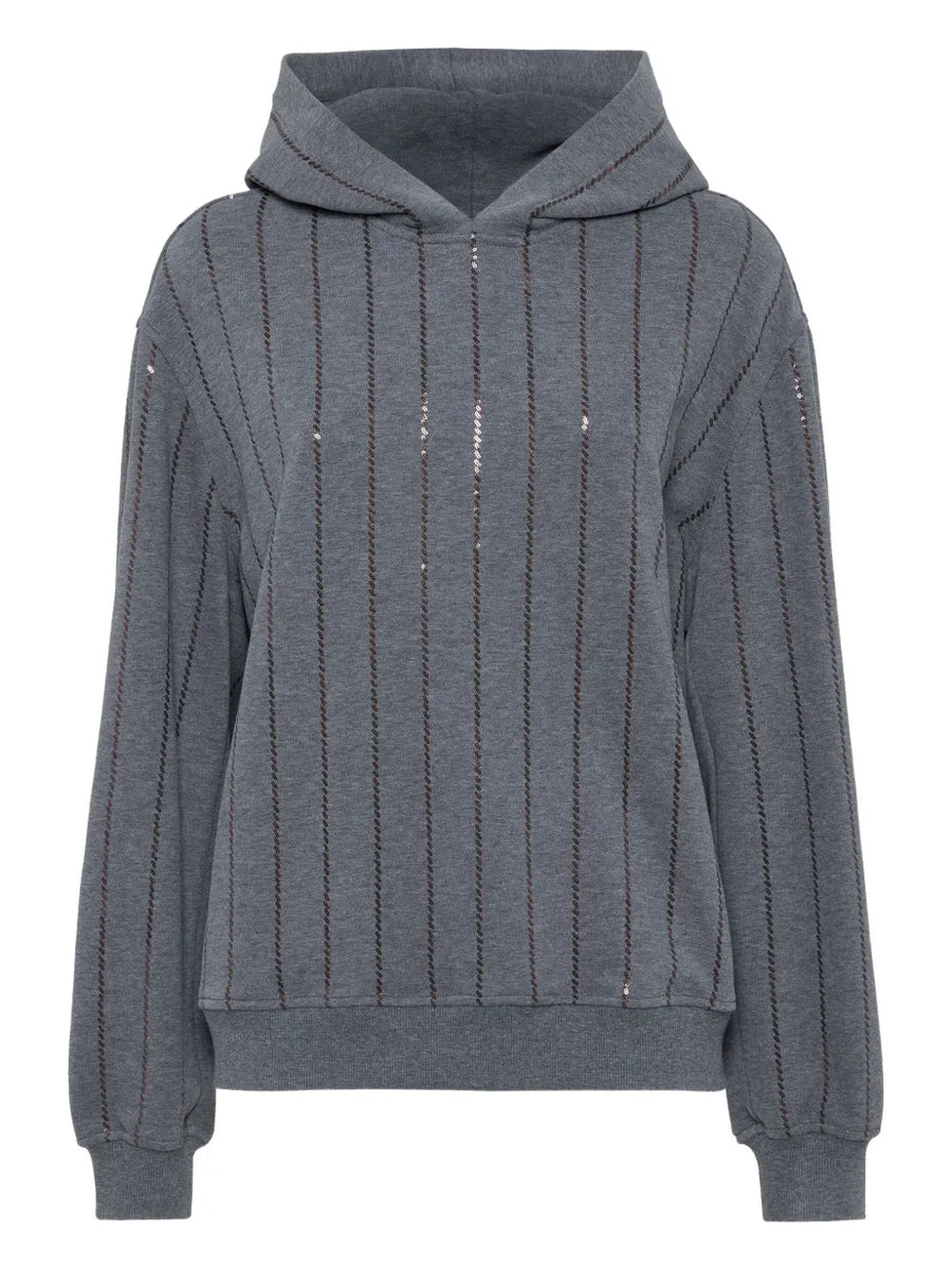 Brunello Cucinelli 100% cotton hoodie in grey