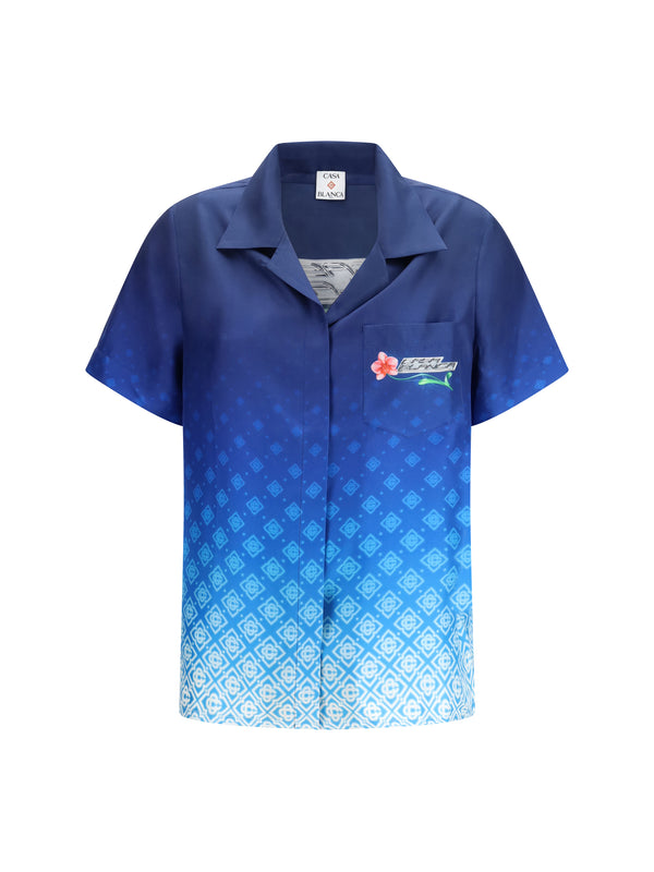 Casablanca 100% Silk shirt in blue