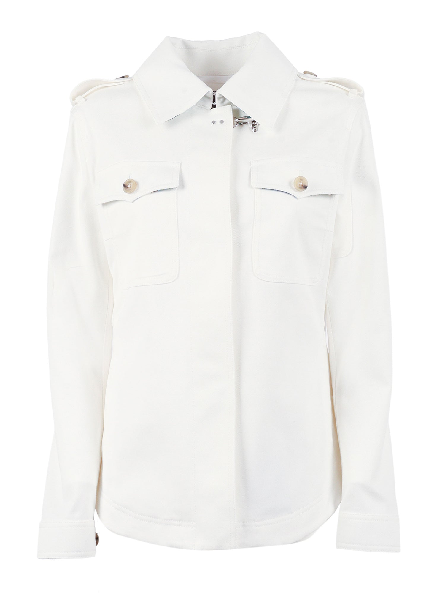 SHIRT GANCIO JACKET White Cotton Elastane