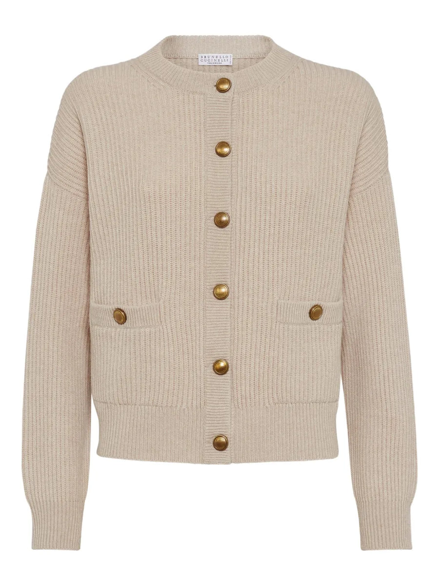 Brunello Cucinelli Virgin Wool 60% cardigan in beige