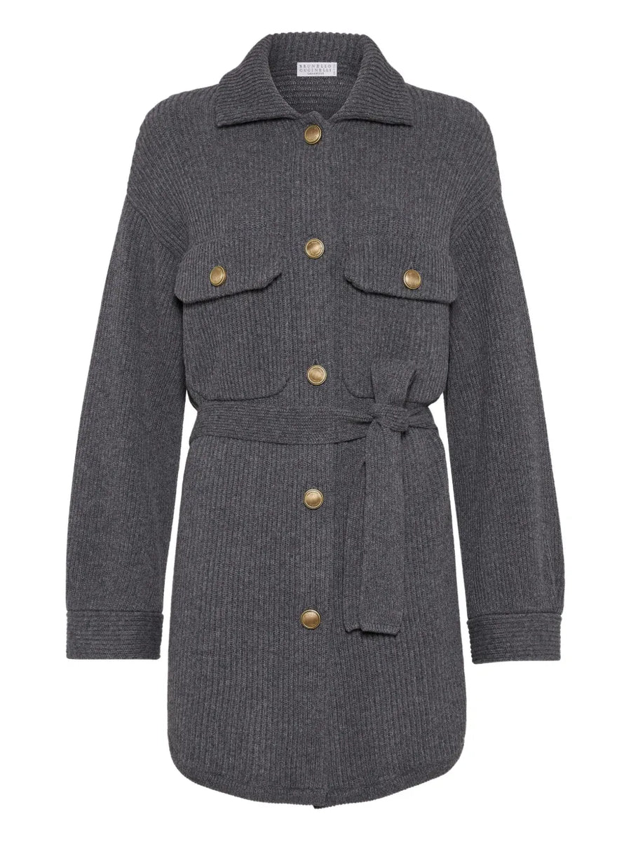 Brunello Cucinelli Virgin Wool 60% cardigan in grey