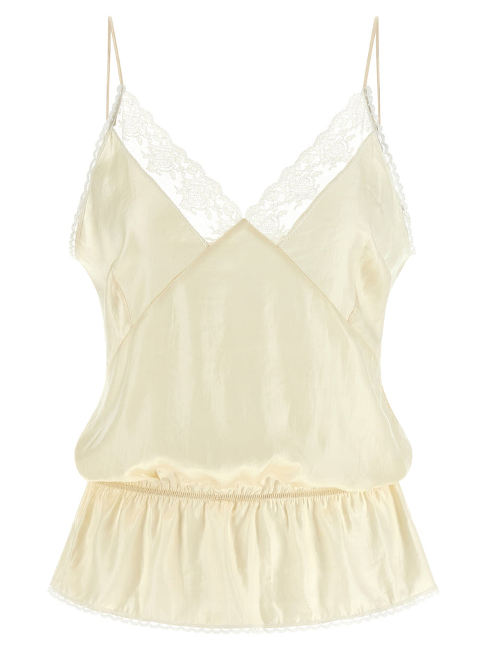 08 Top Beige Recycled Polyester Tops
