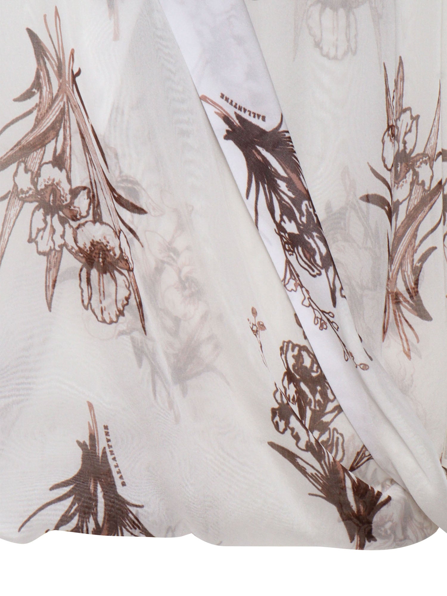Printed silk shirt White