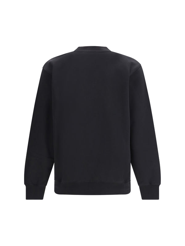 Crewneck Sweatshirt Black Cotton Sweatshirts