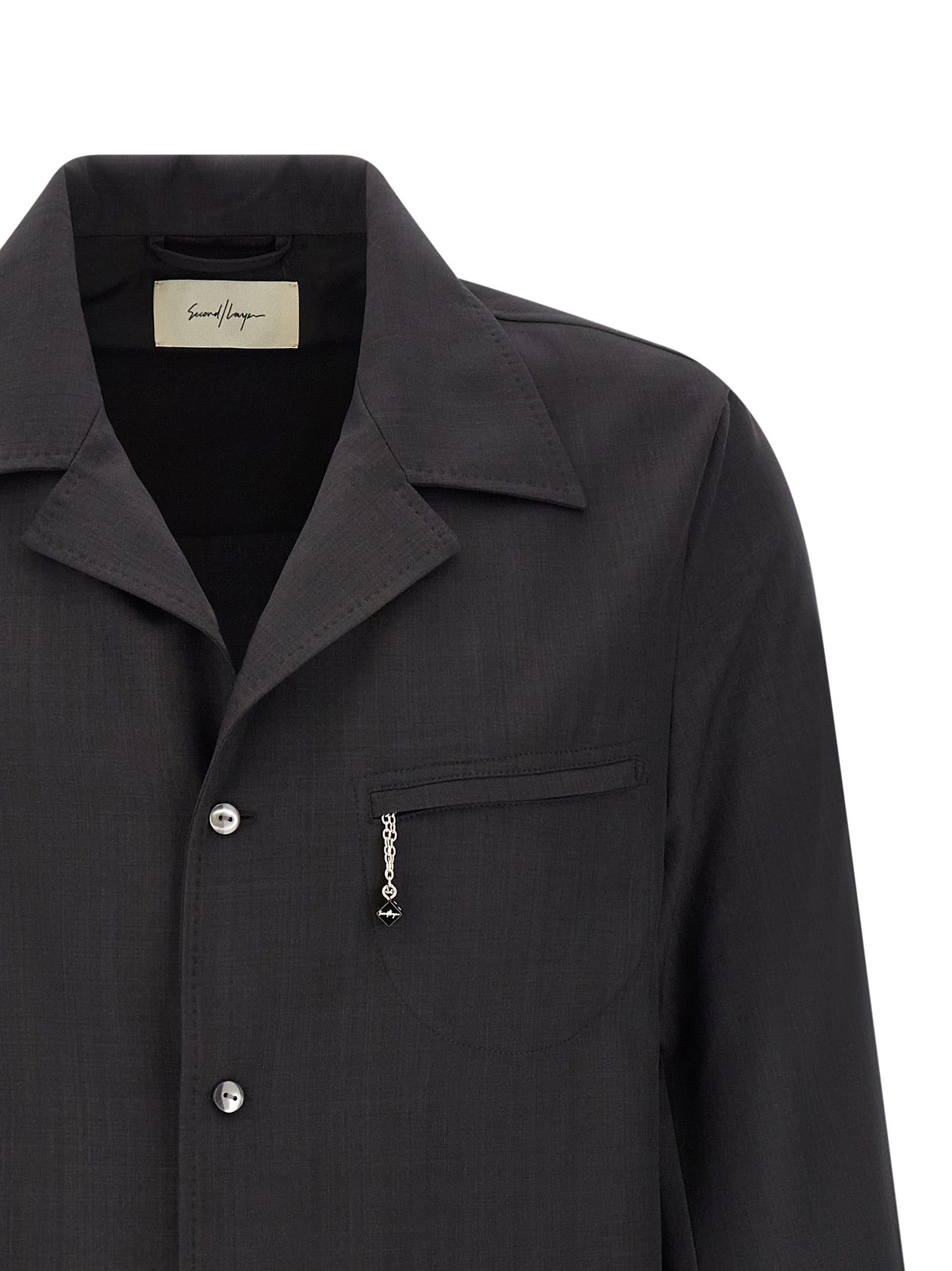 Fairmont Safari Shirt Gray Polyester Elastane Shirt, Blouse