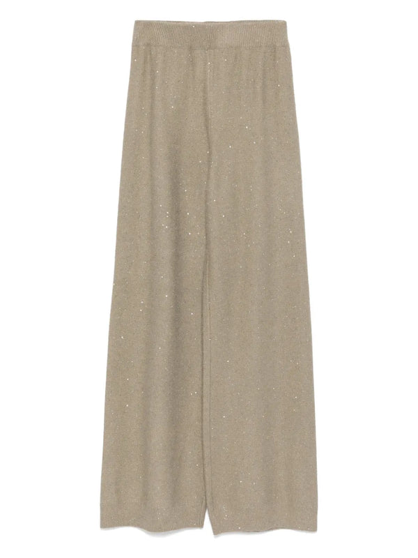 Fabiana Filippi Virgin Wool 48% trousers in beige