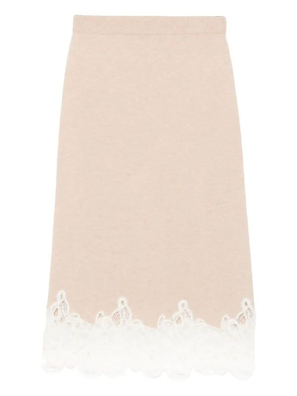 Fabiana Filippi Virgin Wool 75% skirt in beige